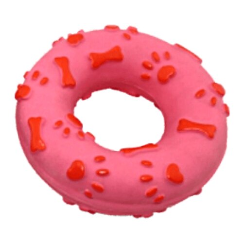  Igračka za pse gumena krofna, 13cm, roze Cene