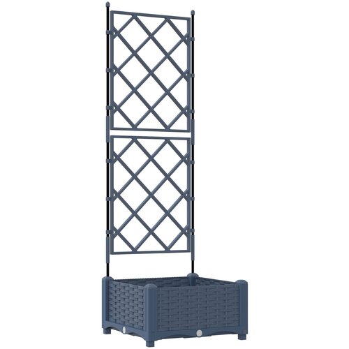 vidaXL Vrtna korita s rešetko Siva 40x40x125,5 cm, (22010908) Cene