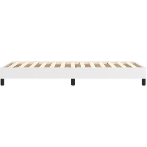  Okvir za krevet s oprugom bijela 90x200 cm od umjetne kože Slike