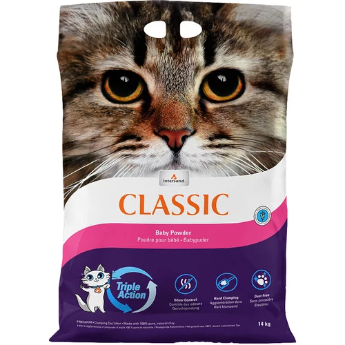 Extreme Classic Intersand Classic pesek za mačke z vonjem otroškega pudra - 14 kg