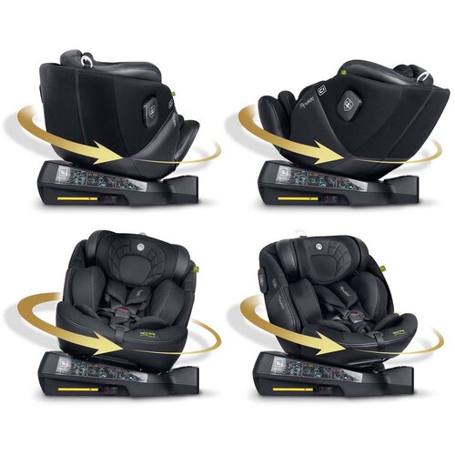 Nukido Aero Line crna autosjedalica 0-36 kg Isofix Slike
