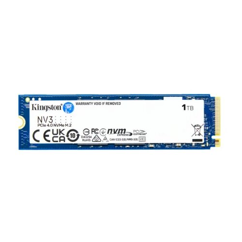 Kingston M.2 nvme 1TB, 2280, pcie gen 4x4, NV3, read up to 6,000 mb/s, write up to 4,000 mb/s, (single sided) Cene