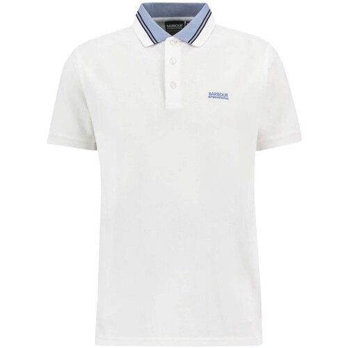 Barbour Bruce Tipped Polo Shirt White Bijela Slike