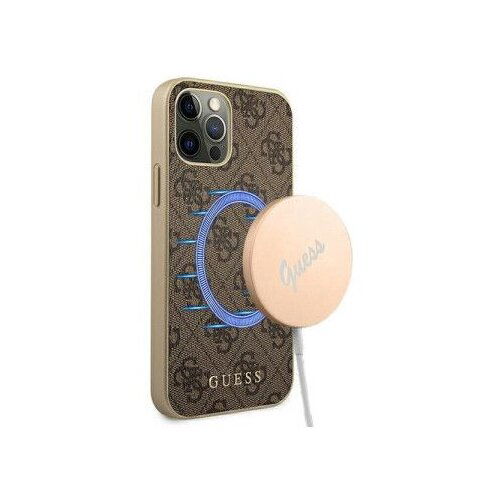 Guess futrola za iphone 13 pro brown 4G collection magsafe Slike