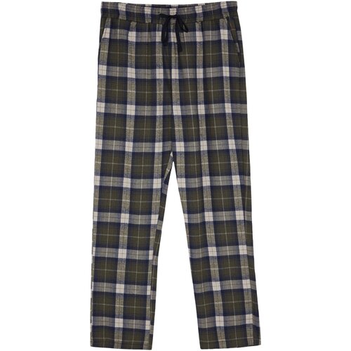 Trendyol Men&amp;#039;s Khaki Plaid Regular Fit Woven Pajama Bottoms. Slike