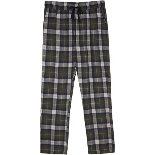 Trendyol Men's Khaki Plaid Regular Fit Woven Pajama Bottoms.