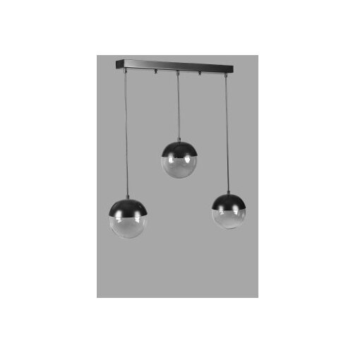 Opviq Küre 3 Lü Sıralı siyah Füme Camlı Sarkıt dark grey chandelier Cene