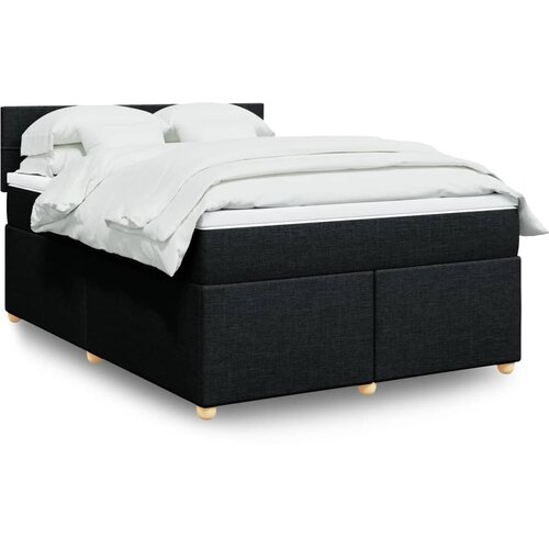 vidaXL Krevet s oprugama i madracem crni 160x200 cm od tkanine Cijene