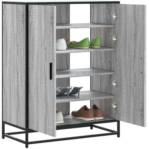 vidaXL Omarica za čevlje siva sonoma 75x38x97,5 cm inž. les in kovina Cene