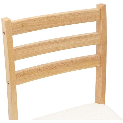 Trpezarijske stolice 2 pcs Prirodna 40 x 47 5 x 99 5 cm - Prirodna i bijela Slike