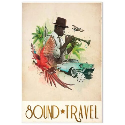  Slika - Sound Travel (1 Part) Vertical 40x60 Akustična Slike