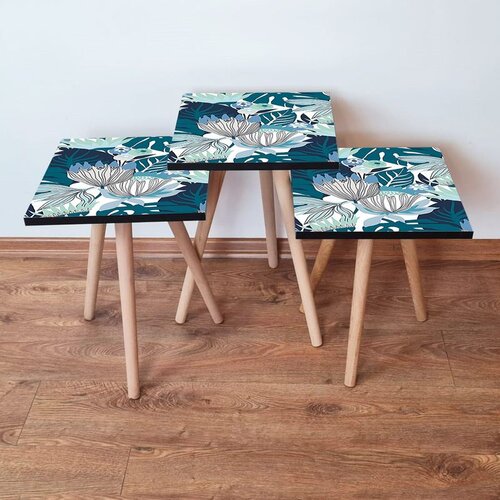 Hanah home Set 3 stočića 3Shp210 White Cene