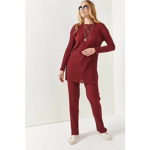 Olalook Two-Piece Set - Burgundy - Relaxed fit