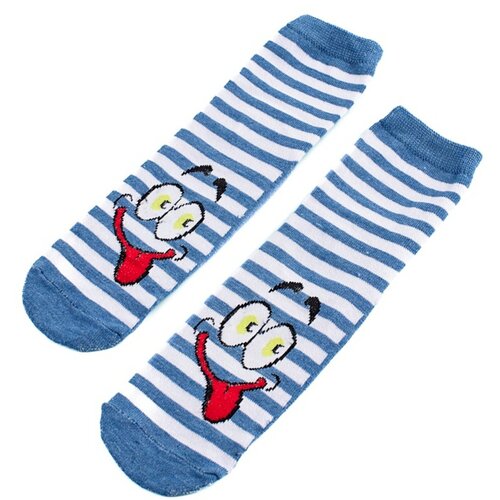 TRENDI non-slip kids socks with smile stripes Cene