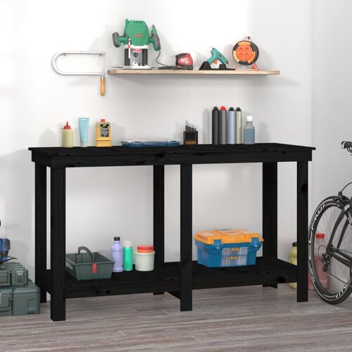 vidaXL Radni stol Crna 140x50x80 cm od masivne borovine Cijene
