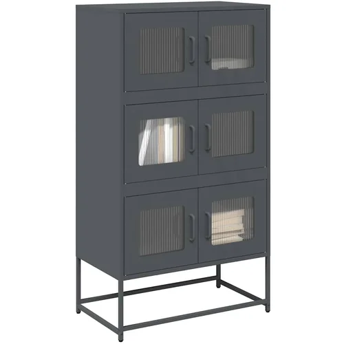 vidaXL Highboard Antracit 68x39x123 cm Jeklo