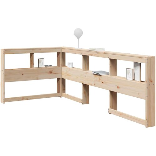 vidaXL Knjižnica vzglavje L-oblike 80 cm trdna borovina Cene