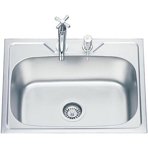 Inter Ceramic ugradna Sudopera Alpaka, Pravougaona, Otvor Za Sifon 11 cm, Sifon 3, Hrom Slike