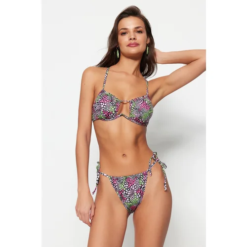 Trendyol Bikini Bottom - Multicolored - Floral