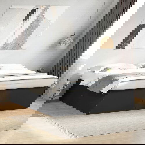 Furnova Posteljni okvir črn 180x200 cm inženirski les, (21939308) Slike