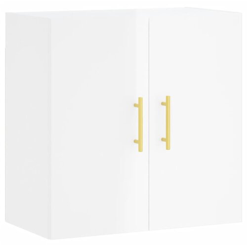 Maison Chic Stenska omarica - Zidna omarica visok sijaj bela 60x31x60 cm inženirski les iu94, (22062443) Slike