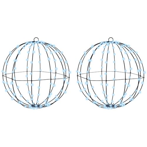  Lopta 2 kom. Hladna bijela 50 x 50 x 52 cm Metal Slike