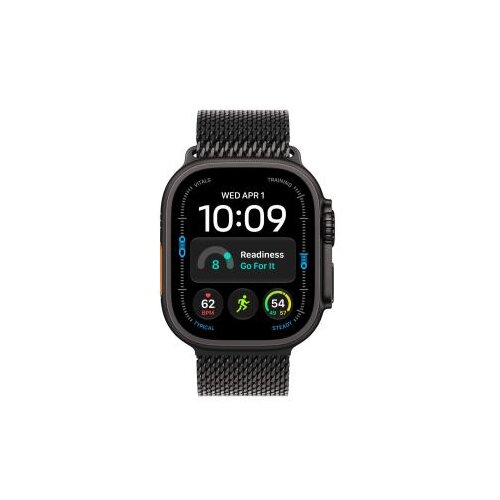Apple watch ultra 4 gps + cellular 49mm black titanium case with black titanium milanese loop - s (MJAU4SE/A) Cene