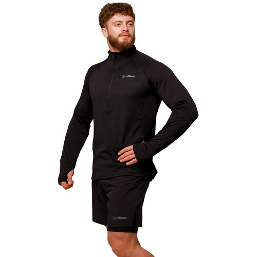 GymBeam Majica za trčanje Pulse 1/2 Zip Black XXL Slike