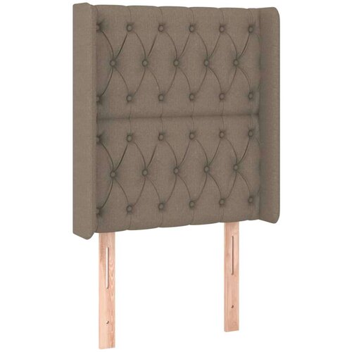  Krevet box spring s madracem LED smeđesivi 80 x 200 cm tkanina Slike