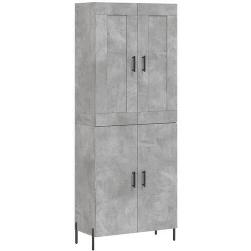 Maison Chic Visoka Komoda - Predalnik betonsko siva 69,5x34x180 cm inženirski les, (21719810) Cene