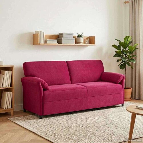 SOFA za 3 osobe Vinska crvena 198 x 83 x 95 cm Bar&scaron;un - boja crnog vina 3-sjedalna (180 cm) Cijene