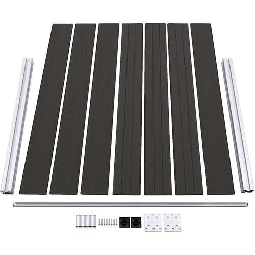  za ogradu WPC 180 x 146 cm crni Slike