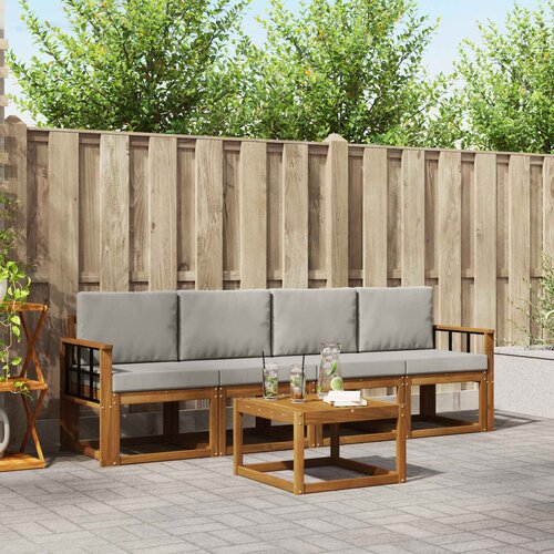  Set vanjskih sofa 5 kom. Prirodna i svijetlo siva Cijene