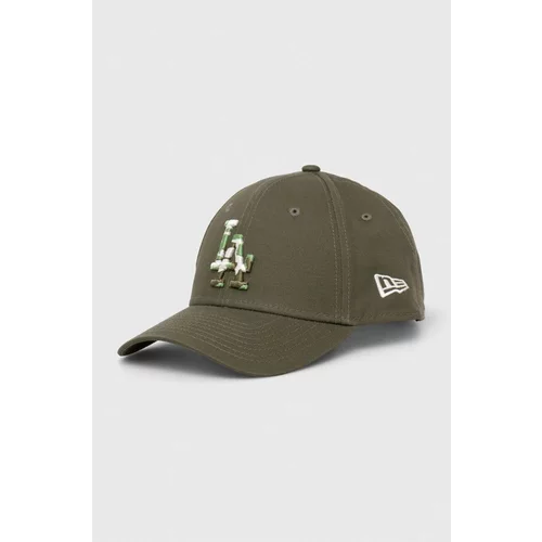 New Era Pamučna kapa sa šiltom boja: zelena, s aplikacijom, LOS ANGELES DODGERS