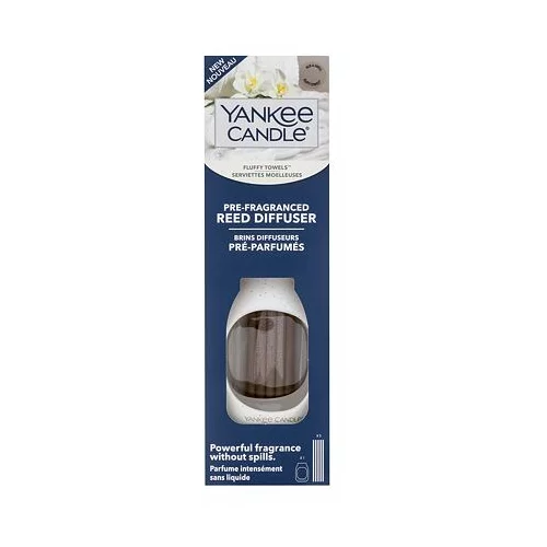 Yankee Candle fluffy towels pre-fragranced reed diffuser dišava za dom in difuzor z dišečimi palčkami 1 ks unisex