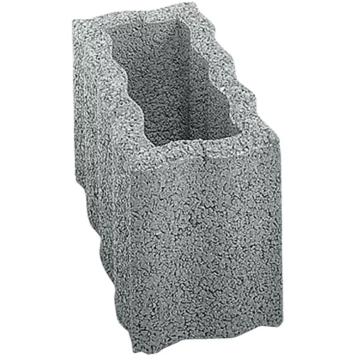 x valovit robnik (siva, beton, 40 x 20 x 25 cm)