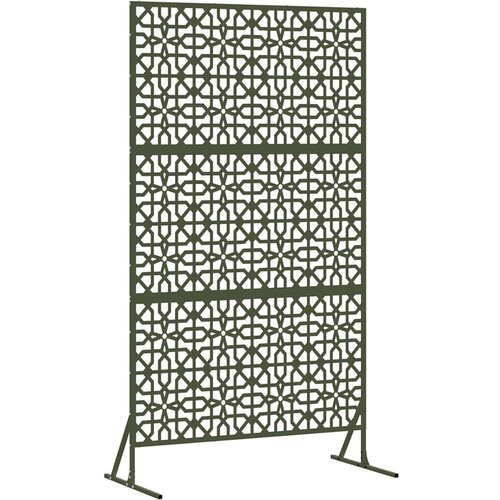  Zaslon za privatnost 100 x 50 x 180 cm Čelik Maslinastozelena Slike