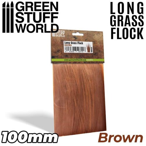 Green Stuff World Long Grass Flock 100mm Brown | Duga trava 100mm braon Cene