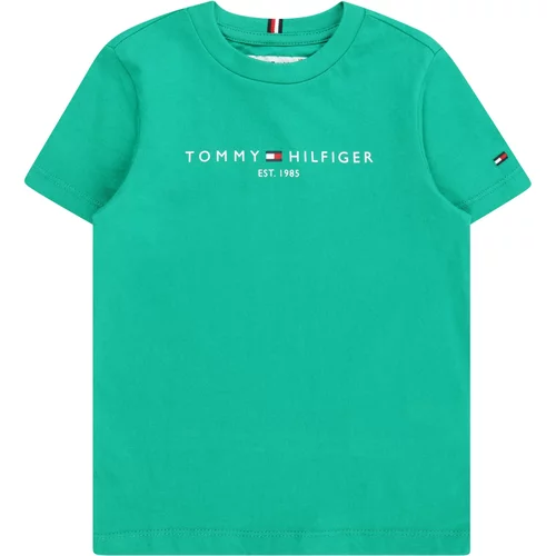 Tommy Hilfiger Majica 'ESSENTIAL' zelena / crvena / bijela