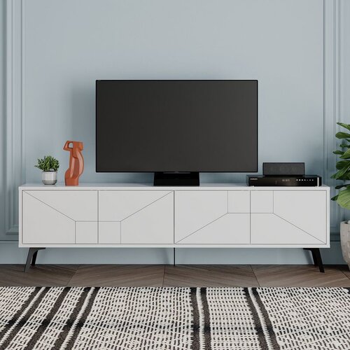 Hanah home Dune - White White TV Stand Cene