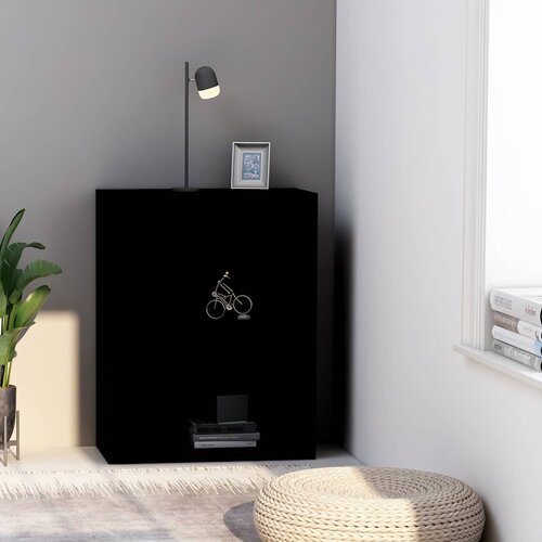 vidaXL Knjižnica črna 60x30x76,5 cm iz umetnega lesa Cene