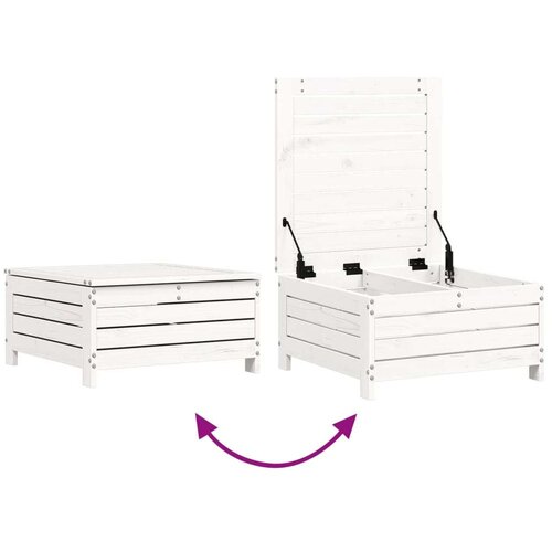 VidaXL 4-dijelni set vrtnih sofa od masivne borovine bijeli Slike