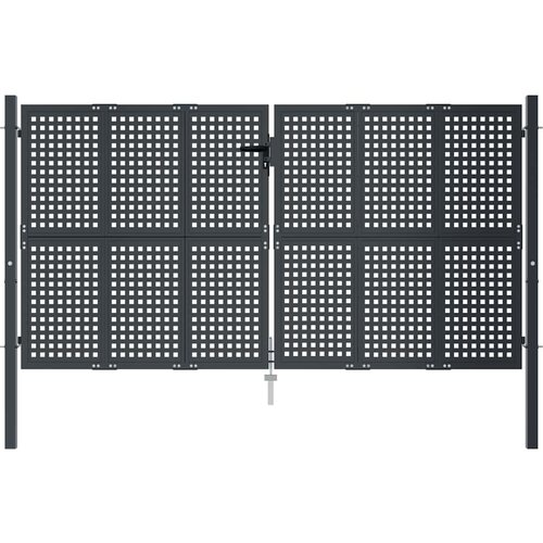  Vrtna vrata antracit boje 300x125 cm čelik Slike