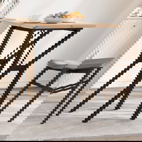 VidaXL Blagovaonski stol Y-oblika 80x50x75 5 cm od borovine i željeza Slike