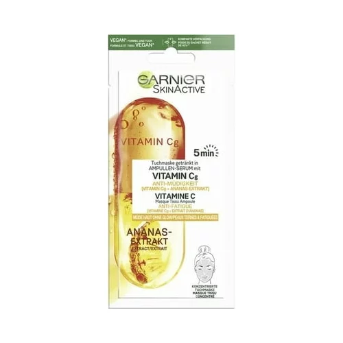 Garnier SkinActive ampule maska proti utrujenosti z vitaminom C in izvlečkom ananasa