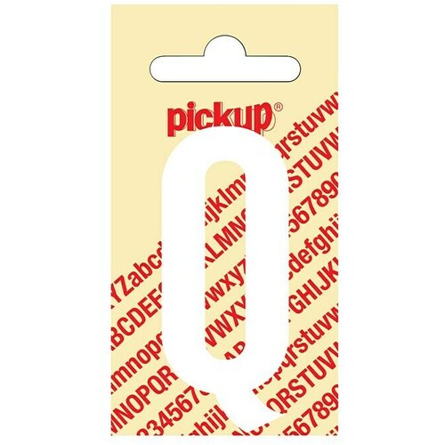 Pickup Naljepnica (Motiv: Q, Bijele boje, Visina: 60 mm) Slike