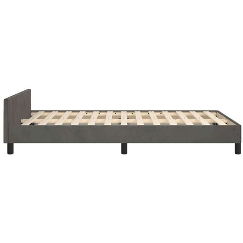 vidaXL Posteljni okvir z vzglavjem temno siv 120x190 cm žamet Cene