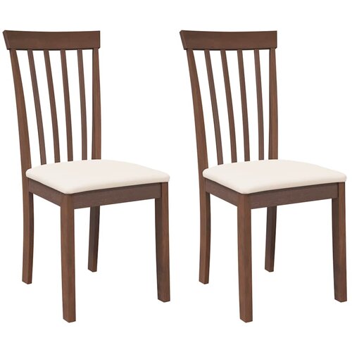 Maison Chic Jedilni stoli - Vzorci stoli z blazinami 2 kosa Brown Solid Wood Rubber A1487, (22031433) Cene