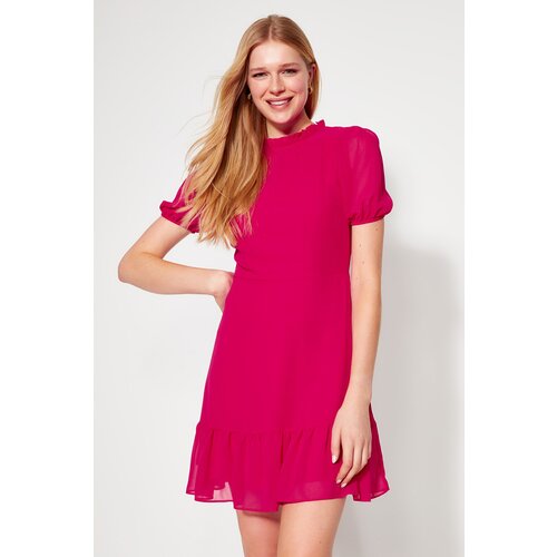 Trendyol Fuchsia Flounce Woven Woven Dress Slike