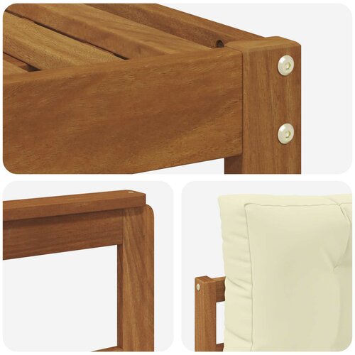  Set vanjskih sofa 6 kom. Prirodna i krem Smeđa 329 x 162,5 x 73 cm Slike